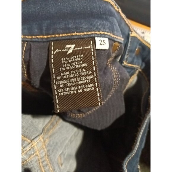 7 For All Mankind Dark Blue Ankle Jeans - Picture 5 of 6